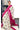 Jute Cotton with Leaf Design |Half White +Pink