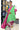 Semi Tussar Sarees | Leaf Designs | Pink + Green