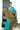 Linen Cotton Saree With Monstera Leaf Print Design | Crystal Blue + Olive Green