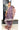 Tussar Saree With Checked Pattern | Light Pink + Affair Purple