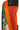 Raw Silk Salwar Material (Top, Bottom & Dupatta)| Pumpkin Orange + Sea Green