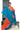 Linen Cotton With Printer Design Saree | Neon Orange + Deep Sky Blue