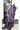 Viscose Khadi  Saree With Floral Scroll Pattern | Dark Violet