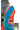 Linen Cotton With Printer Design Saree | Neon Orange + Deep Sky Blue