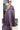 Viscose Khadi  Saree With Floral Scroll Pattern | Dark Violet