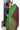 Semi Silk Saree With Checked Pattern | Black Cherry Red + Green