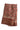 Gaji Silk Saree With Ajrakh Geometric Block Print | Russet Brown