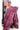 Linen Saree With Floral Vine Printed | Deep Plum