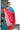 Linen Cotton With Printer Design Saree | Teal Blue + Watermelon Pink