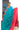 Linen Cotton With Printer Design Saree | Teal Blue + Watermelon Pink