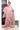 Jute Linen Saree With Embroidery Work | Light Pink