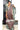 Tussar Saree With Checked Pattern | Powder Blue + Light Brown
