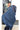 Viscose Khadi  Saree With Floral Scroll Pattern | Midnight Blue