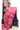 Batik Cotton  Saree With Abstract Floral Print Design | Punch Pink + Smoky Violet