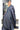 Viscose Khadi  Saree With Floral Scroll Pattern | Midnight Blue