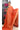 Tussar Silk Saree With Floral Motif Weave Design | Tangelo Orange + Red