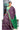 Linen Saree With Abstract Printed | Old Plum + Green
