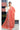 Linen Cotton Saree With Lace Work Design | Dark Coral Orange + White