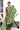 Pencil Art Tussar Saree With Embroidery Work | Light Medium Green
