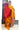 Tussar Silk Saree With Floral Motif Weave Design | Bright Orange + Classic Red