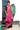 Silk By Cotton Saree With Mangalagiri border |  Rama Green + Rouge Pink