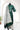 Raw Silk Stitched Salwar Suit with Elegant Embroidery (Top, Bottom & Dupatta) - Dark green + Silver grey