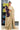 Georgette Saree With Embroidery Design | Flax Yellow + Dark Elm Brown