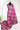 Linen Tissue Saree With Windowpane Floral Print | Rani Pink + Pastel Blush