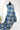 Linen Tissue Saree With Windowpane Floral Print | Ocean Blue  +Ice Blue