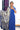 Raw Silk Salwar Material  (Top, Bottom & Dupatta)| Half White + Royal Blue