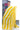 Chiffon Georgette Saree With Stripes Pattern | Golden Yellow + Cream