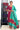 Maheshwari Cotton Stitched Salwar Suit - XS-4XL (Top, Bottom & Dupatta) / Maroon + Teal Green / Menmai Suits 👑