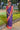 ⚠️ NOTE - Minor Imperfections Saree Edits! Banarasi Linen Saree With Vibrant Chevron Stripes