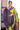 Jute Silk Mix Saree With Fancy Border | Dark Purple + Forest Green