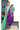 Raw Silk Saree With Floral Butti Design | Mint Green + Violet