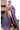 Silk Cotton Saree With Checked Pattern | Purple + Indigo Blue