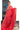 Linen Saree With Hand Printing Design | Coral Red + Royal Blue