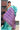 Tissue Cotton Saree With Floral Butta Design | Sky Blue + Violet