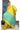Raw Silk Saree With Diagonal Zari Stripes Saree | Lemon Yellow + Aqua Green