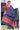 Maheshwari Cotton Stitched Salwar Suit - XS-4XL (Top, Bottom & Dupatta) / Chili Red + Dark Navy Blue / Menmai Suits 👑