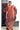 Linen Cotton Saree With Big Checks Pattern | Maroon + Orange