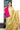 Jute Cotton Saree With Zari Checked Design | Light Gold + Hot Pink