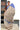 Kota Saree With Bandhani-style dotted pattern | Sand Brown + Blue