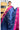 Jute Silk Mix Saree With Golden Zari | Royal Blue + Pink