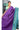 Raw Silk Saree With Checks Pattern | Violet + Blue