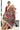 Kota Cotton Saree With Kalamkari Floral Printed Design | Cream Beige + Dark Fuchsia