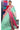 Banarasi Kota  with Flower Embroidery  | Sea Green + Pink