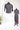 Denim Cotton Co-ord Stitched Suit (Top & Bottom) | Light Navy Blue + Maroon