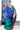 Premium Raw Silk Saree With Temple Border | Teal + Royal Blue