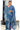 Linen Saree With Mirror Work | Indigo
